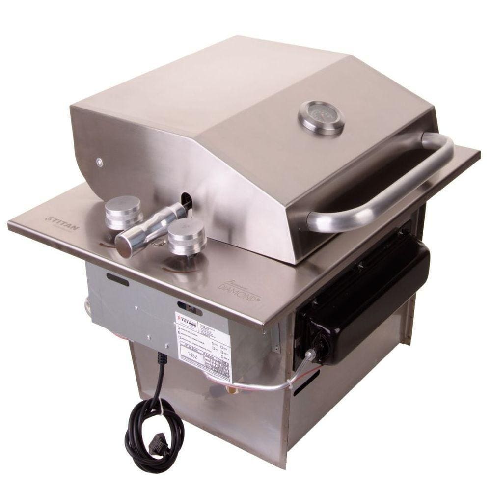 Churrasqueira Elétrica Grill Diamond Premium Com Tampa Titan 127V