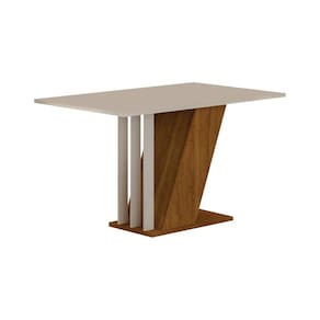 Mesa de Jantar Miami 120cm Yescasa Freijó/Off