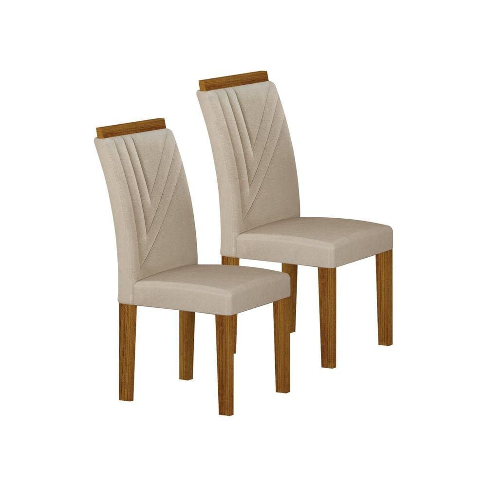Conjunto 2 Cadeiras 97cm Miami Yescasa Freijó/Palha