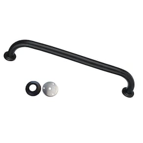 Alça Barra de Apoio 70cm Preto Inox Idoso Cadeirante Gestante Segurança Corrimao Banheiro Box Resistente Acessibilidade