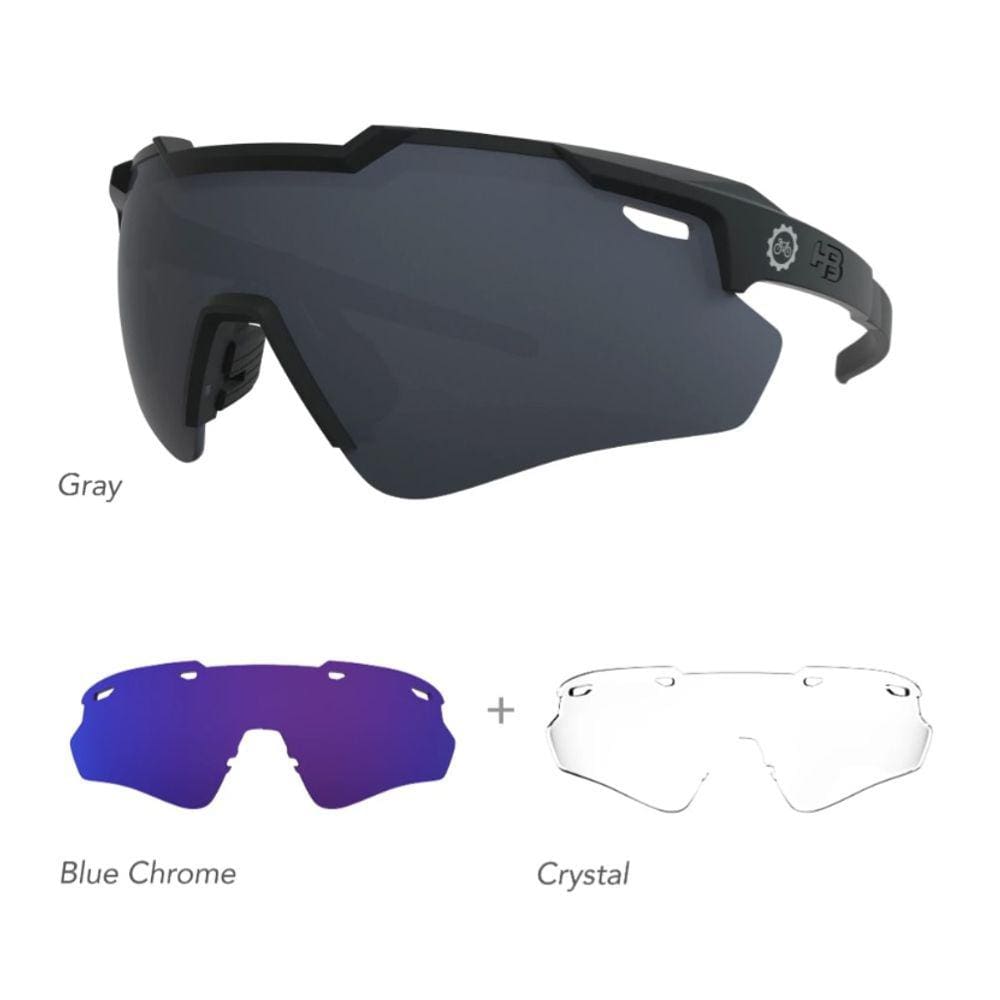 Kit Óculos Solar Hb Pqp 2.0 Gray, Blue, Cristal