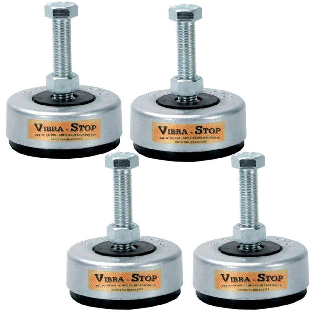 Vibra-Stop INTERMEDIÁRIO Antivibratório 5000 KG/20000 KG Rosca 3/4 POL INT34 Kit 4 Peças VIBRA-STOP