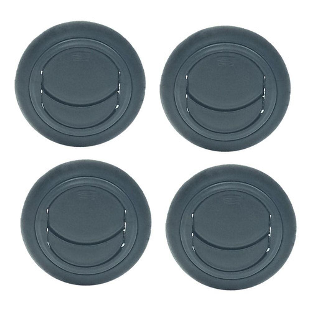 4pcs Difusor Ar Condicionado Universal 60mm Com Anel - Preto