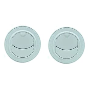 2pcs Difusor Ar Condicionado Universal 77mm Com Anel - Cinza