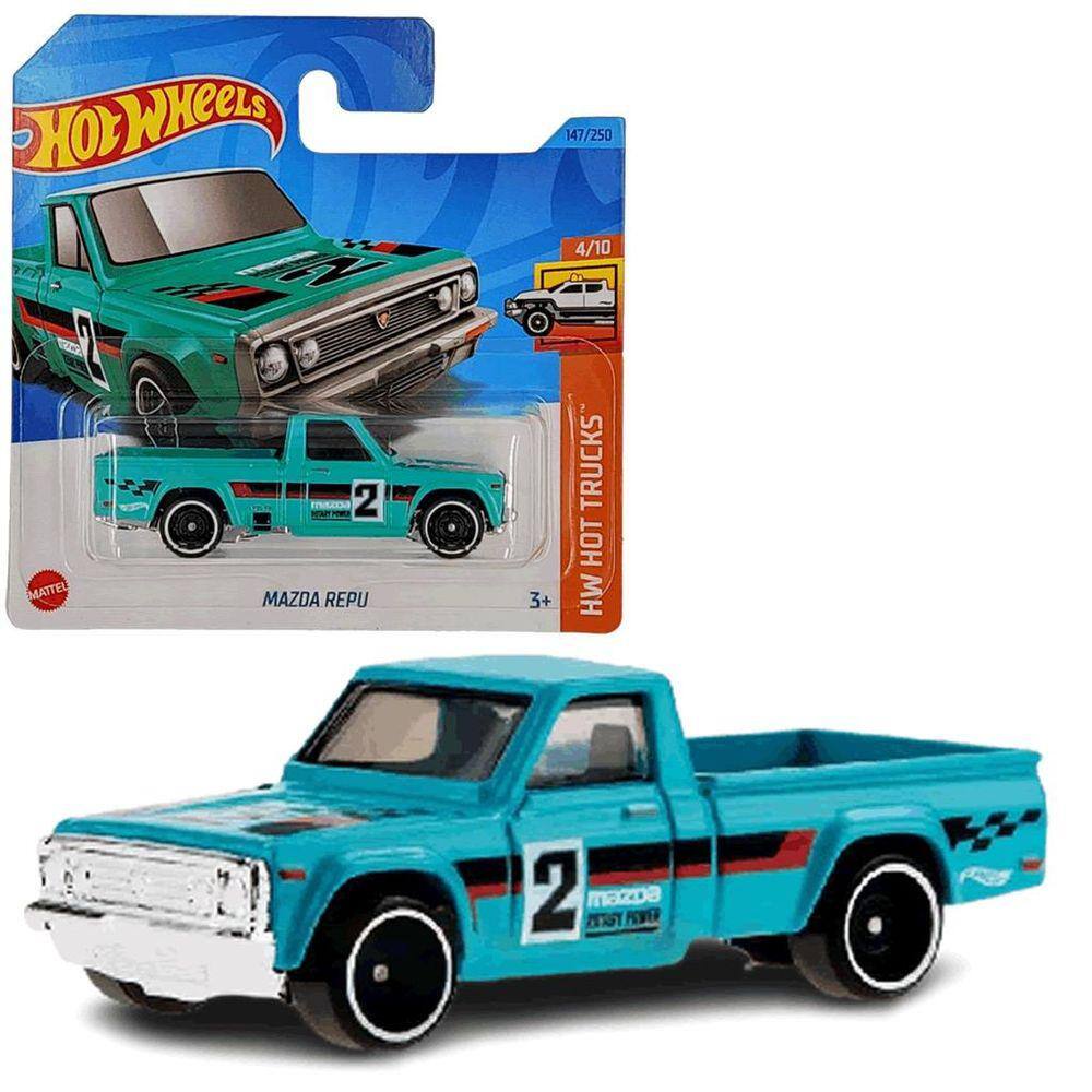 Carrinho Hot Wheels 70s Van Palavra Cruzada Azul Escuro