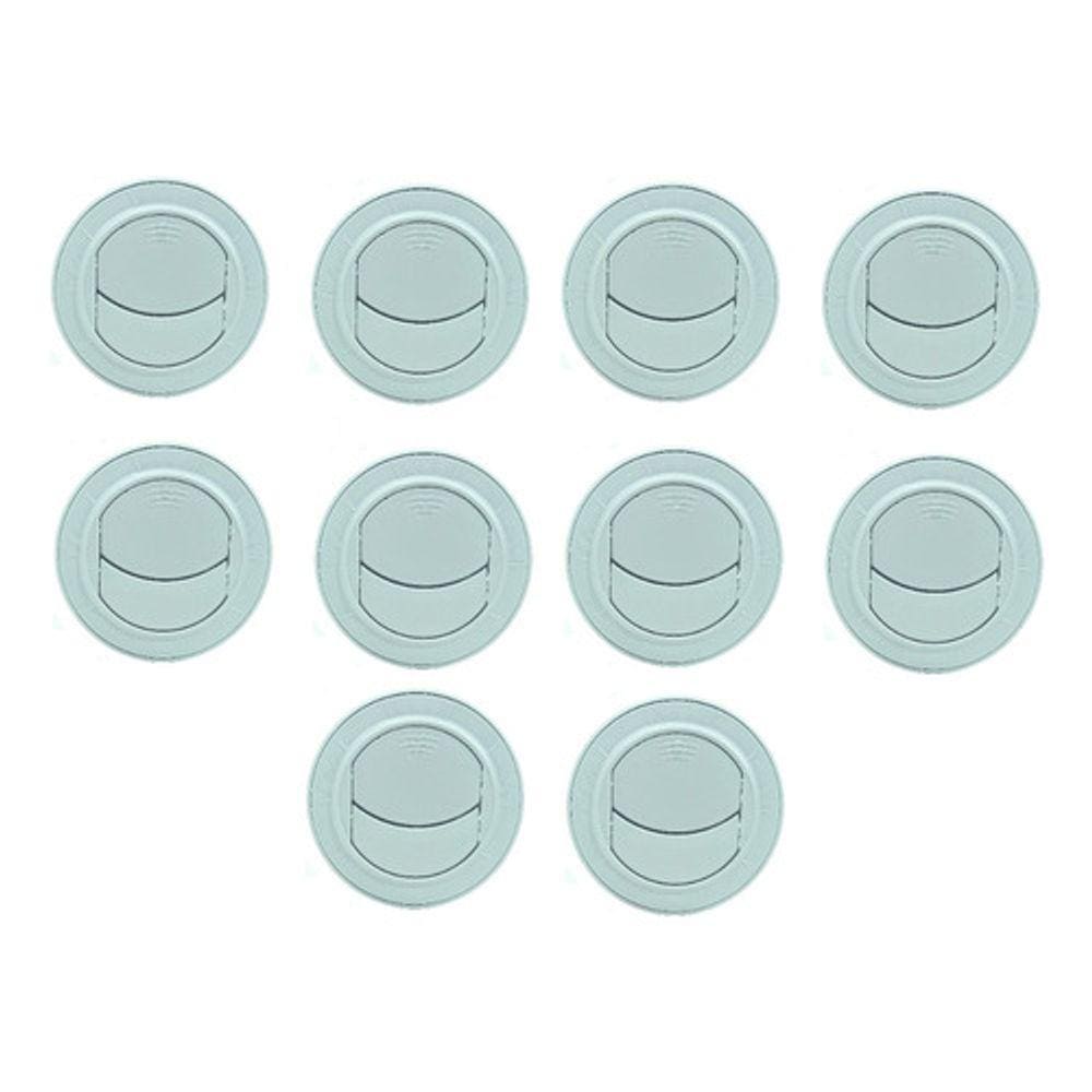 20 Pcs Difusor Ar Condicionado Universal 77mm Com Anel Cinza