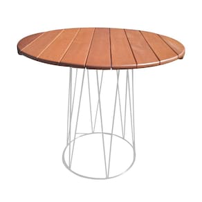 Mesa Redonda para Área Externa Base Logan 90cm Branco