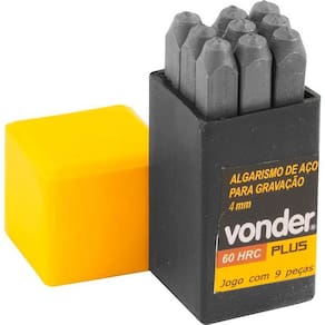 Tipo Numérico 4mm com 9 Peças 3609040000 VONDER