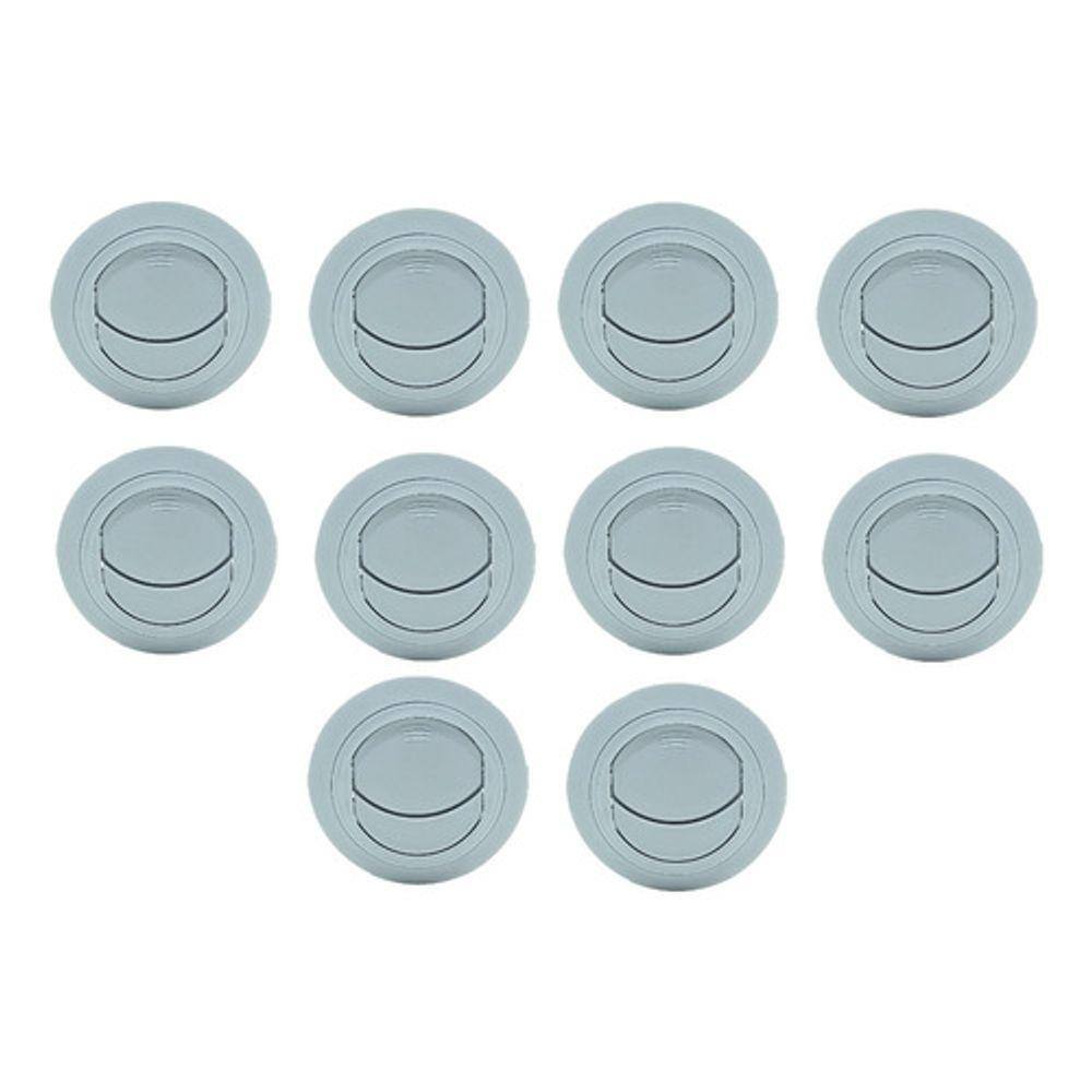 20 Pcs Difusor Ar Condicionado Universal 60mm Com Anel Cinza