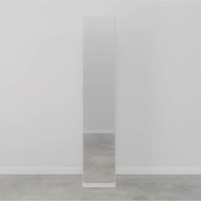 Guarda Roupa Hera 1 Porta com Espelho 6 Prateleiras CabeCasa MadeiraMadeira Louro/Branco Geada