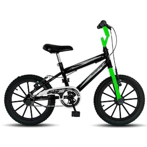 Bicicleta Aro 16 Infantil South Ferinha Para Meninos - Preto E Verde Preto+verde