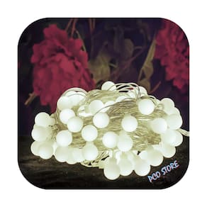 Cordão Led Fio Luz Varal Pisca 40 Bolinhas 6m Fro Transparente Branco Frio Bivolt