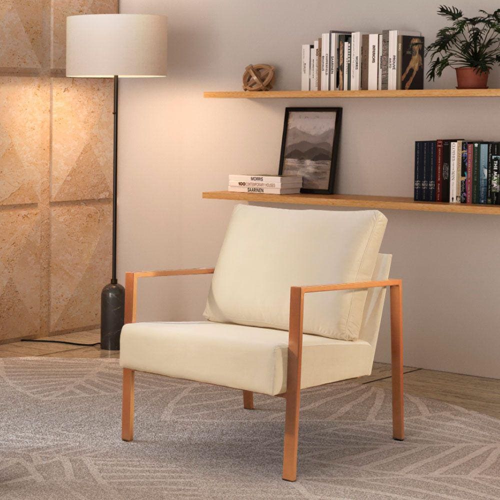 Poltrona Sophia Metal Industrial Bronze Castellar Móbile