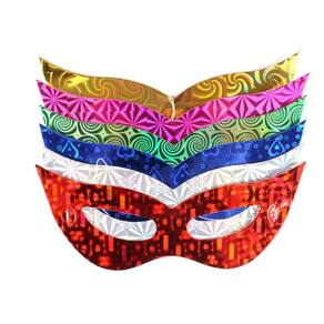 Kit 50 Máscaras com Elástico Colorida Brilhante para Festas