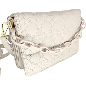 Bolsa feminina transversal tiracolo espaçosa corrente luxo