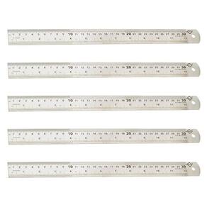 Régua Escala de Aço 30 cm com 5 Unidades 145416 BRASFORT