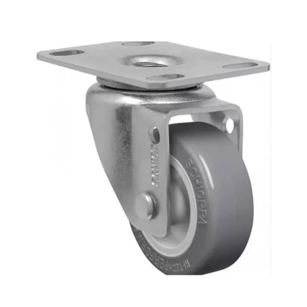 Rodízio Fixo Com Placa PVC 2 POL 40 kg SCHIOPPA