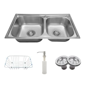 Cuba dupla 68X38 para cozinha produzida em inox 201 e acabamento acetinado - CBC0014-C