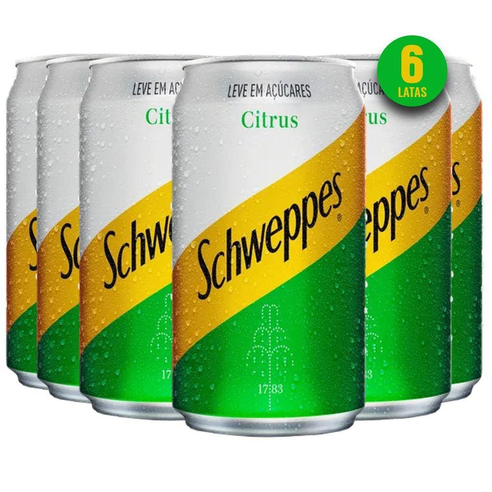 Schweppes Citrus Leve Em Açucares 350Ml  6 Latas