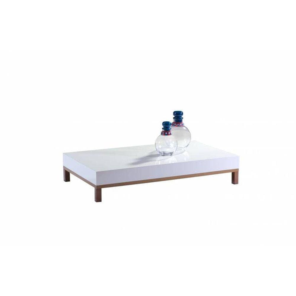 Mesa de Centro com Vidro 1,0m - Minimal - Sheldon Móveis