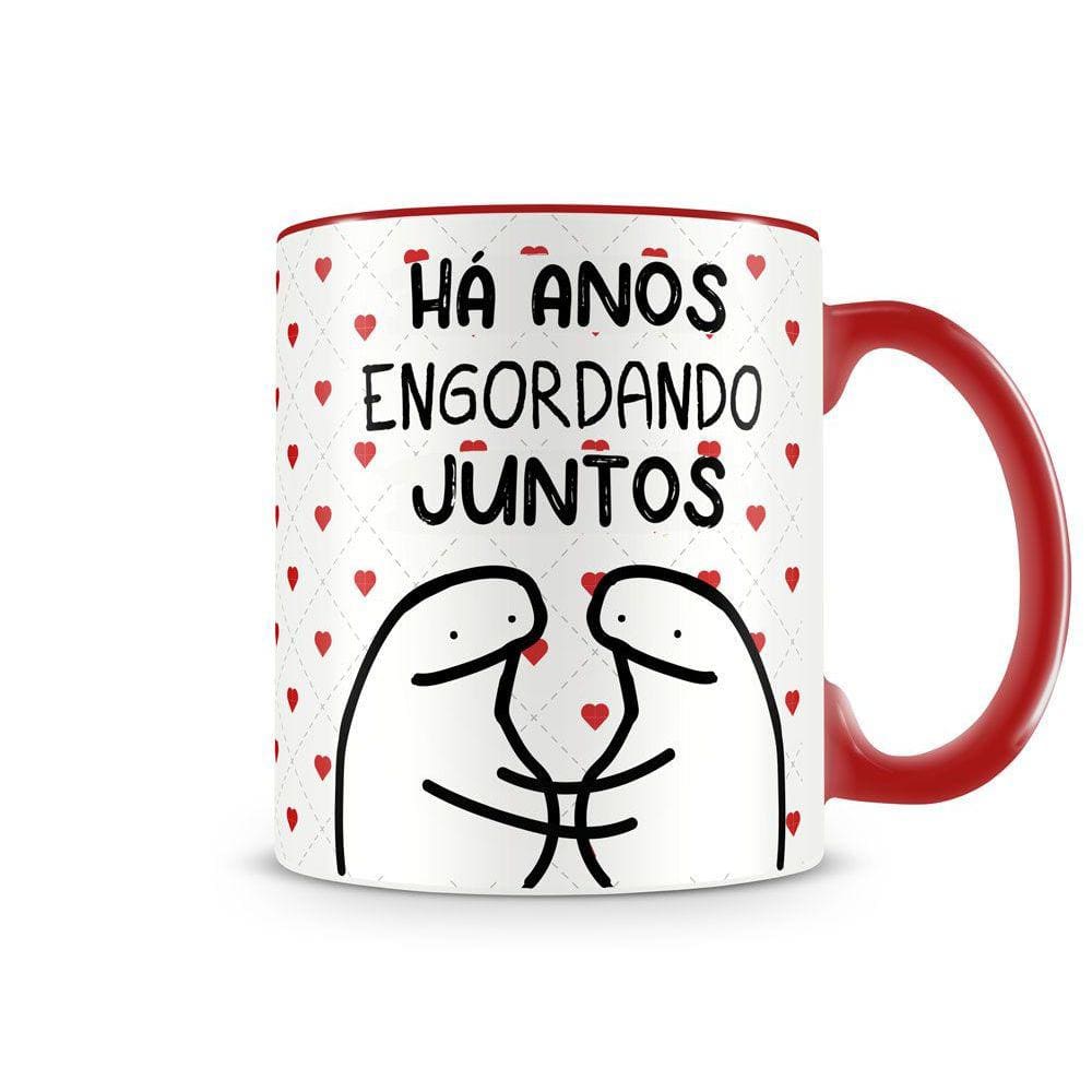 Caneca meme boneco palito te amo mas.