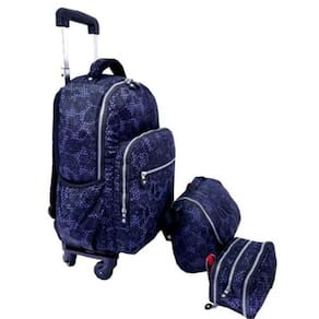 Kit Escolar Carrinho Mochila + Lancheira + Estojo Mc3692