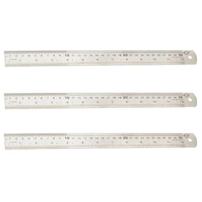 Régua Escala de Aço 30 cm com 3 Unidades 145416 BRASFORT