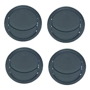 4x Difusor Ar Condicionado Master Ducato Sprinter 53mm Preto
