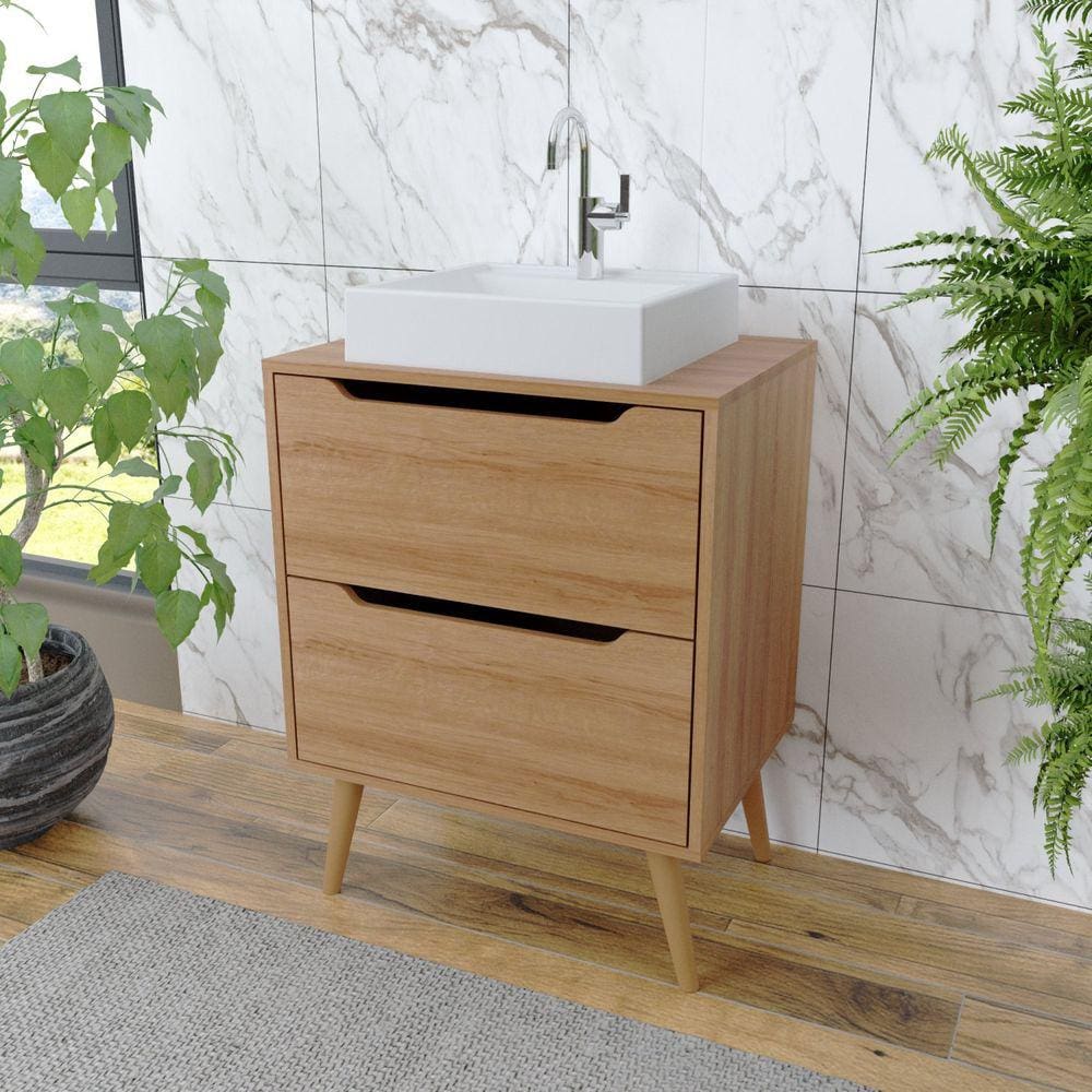 Gabinete para Banheiro 2 Gavetas Bn3639 Amendoa