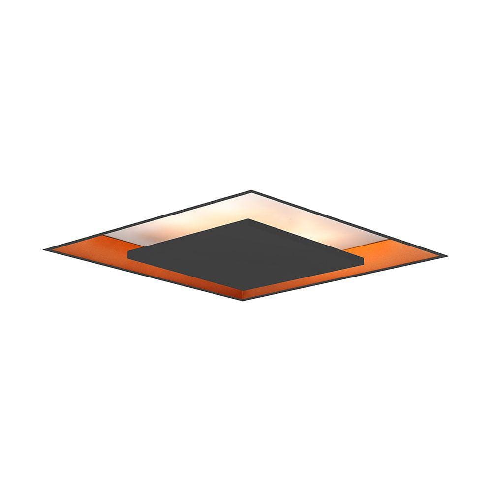 Plafon de Embutir Newline New Picture 542 Led 62Cm Bivolt Preto/Cobre 3000K Luz Amarela