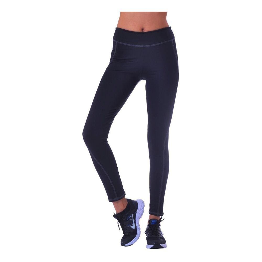 Calça Legging Fitness com Costura em Power Suplex Preta