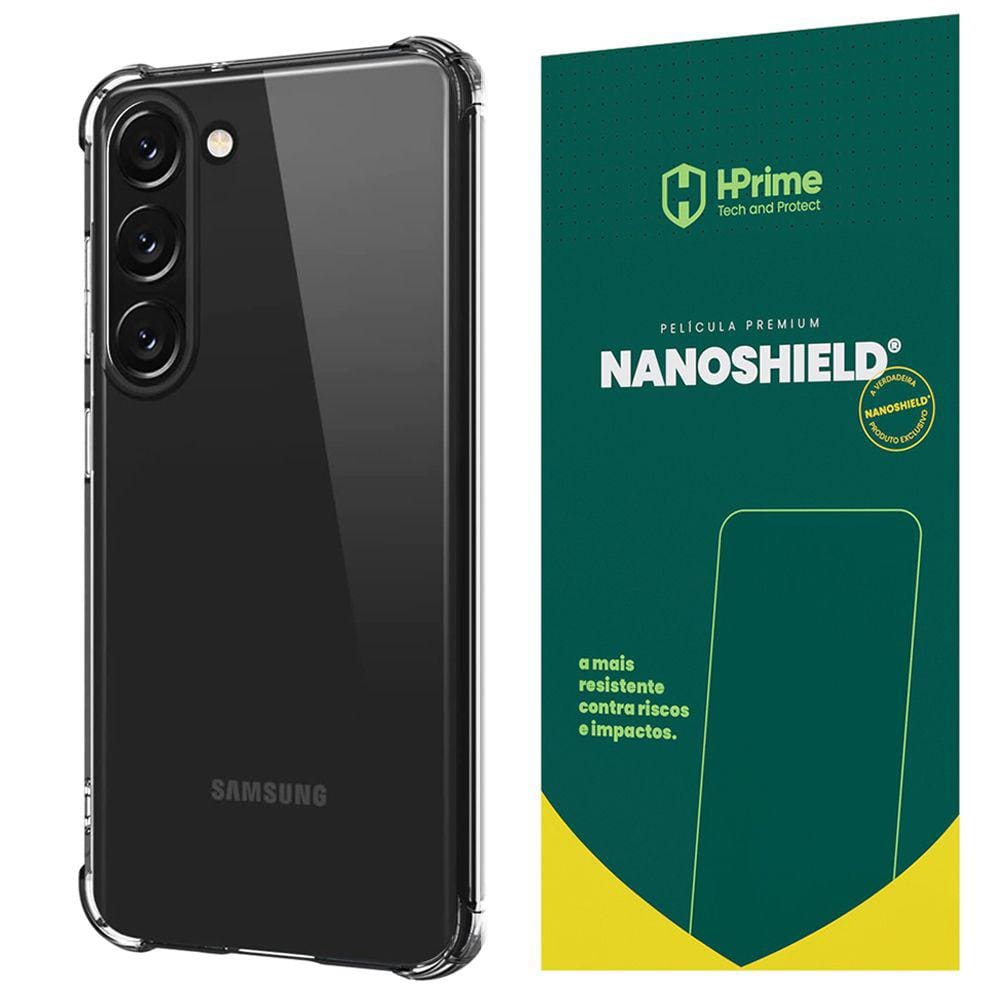 Kit Capa Para Galaxy S23 5g Anti Impacto + Película Hprime