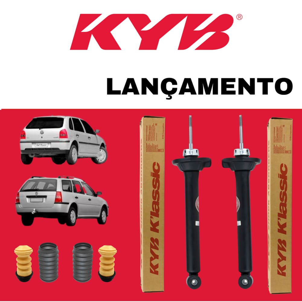Par Amortecedor Volkswagen Gol G2 G3 G4 Traseiro Kayaba Linha Klassic