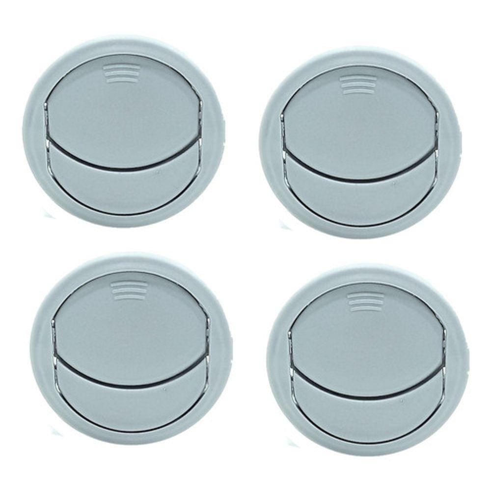 4pcs Difusor Ar Condicionado Ventilacao Universal 53mm Cinza