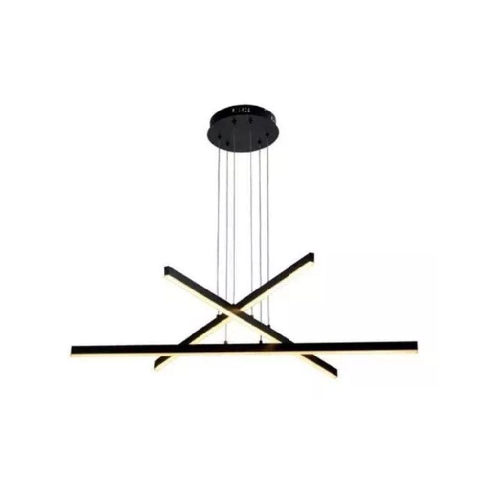 Pendente Avant Hasta Trio 1M 2700K Luz Amarela Preto Fosco