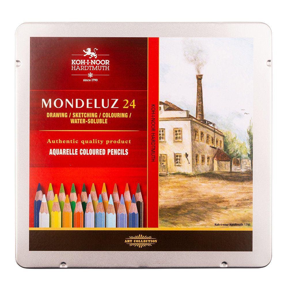 Lápis De Cor Artístico Koh-I-Nooh Aquarelável Mondeluz Paisagem - Estojo Com 24 Cores