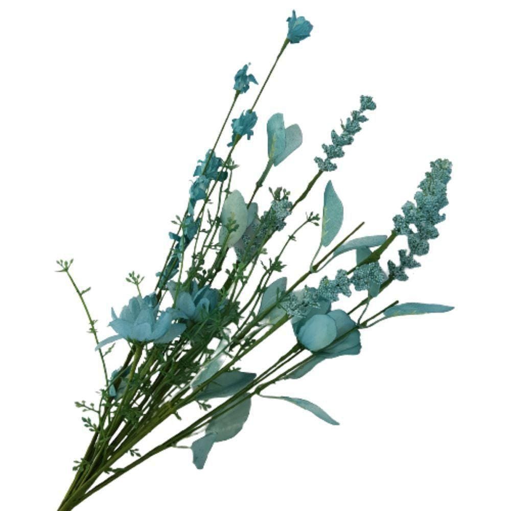 Buquê Flores Artificiais Azuis 50cm