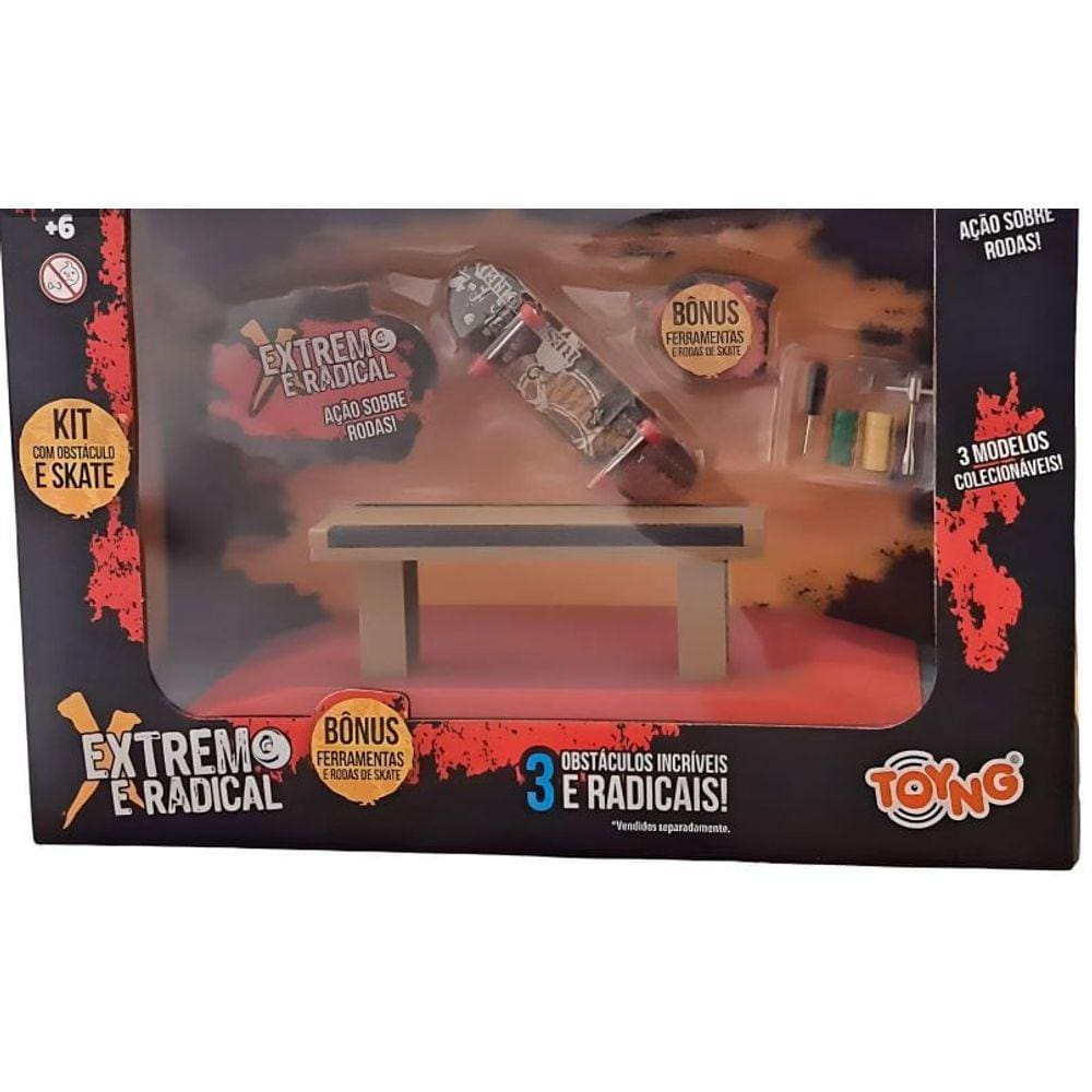 Pista - Manobra Skate Radical - Rampa Com Banco TOYNG