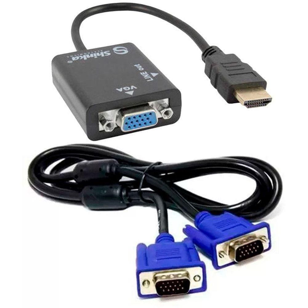 Adaptador HDMI para Entradas VGA Cabo Incluido