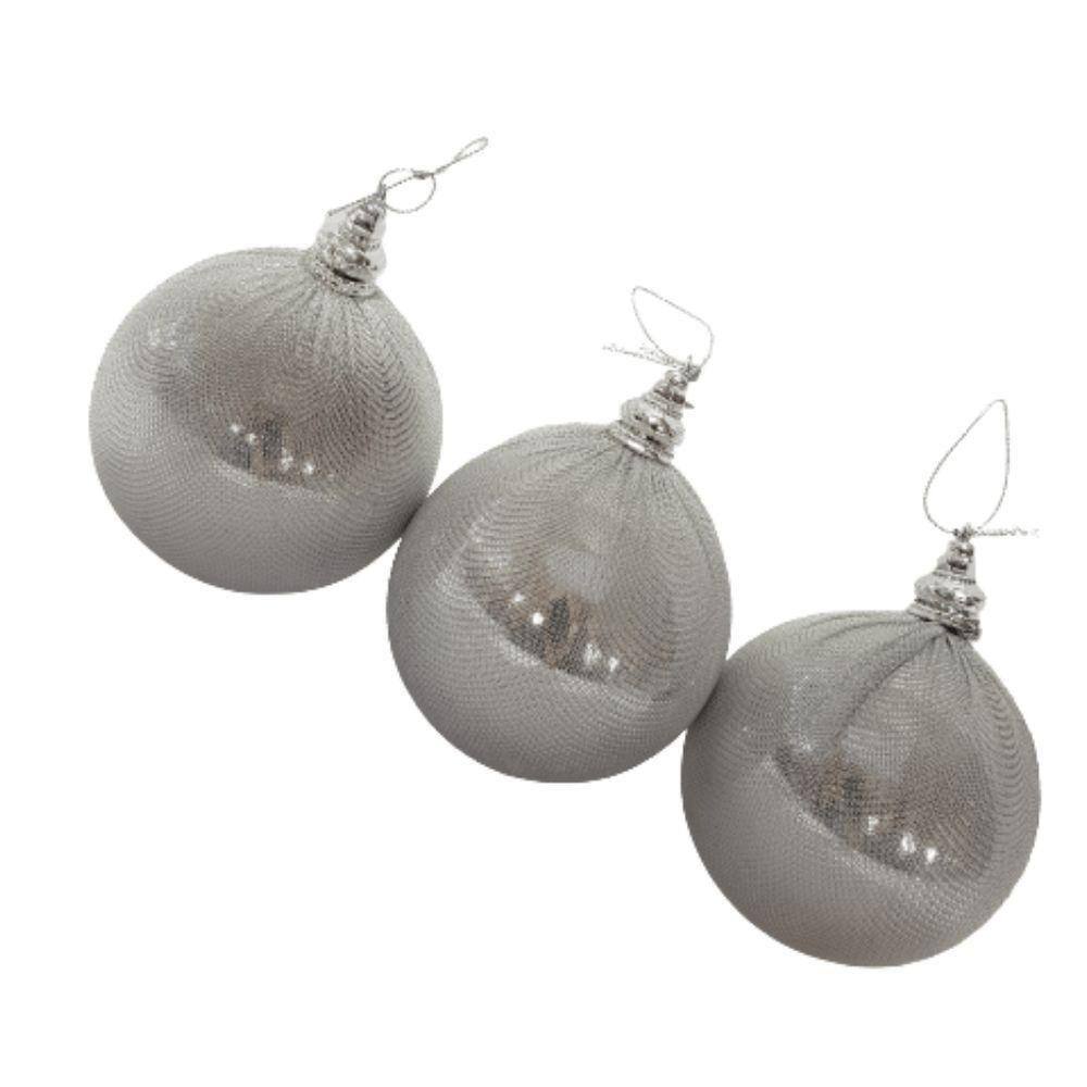 Bolas De Natal Kit Com 3 Unid. Kit 3 Pçs.