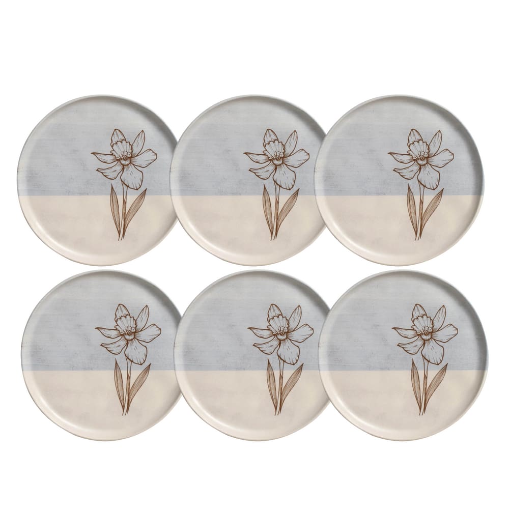 Jogo de Pratos Sobremesa Porto Brasil Stoneware Líris Kit 6