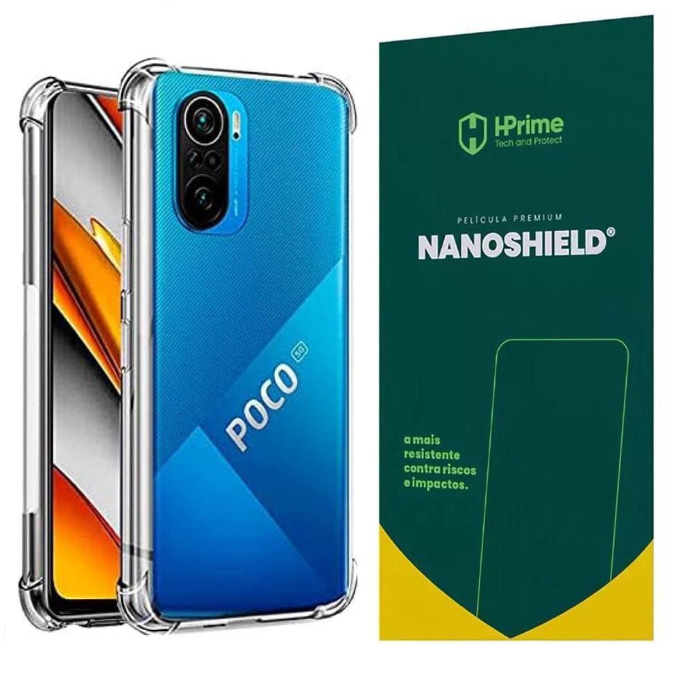 Kit Capa Case Para Poco F3 Anti Impacto + Película Hprime
