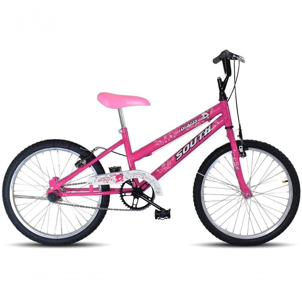 Bicicleta Infantil Aro 20 South Grazzy Meninas - Rosa Rosa