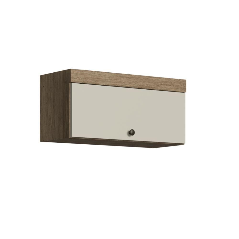 Armário Aéreo de Cozinha 1 Portas 0,80m Creta Decibal Wood|Cristalo