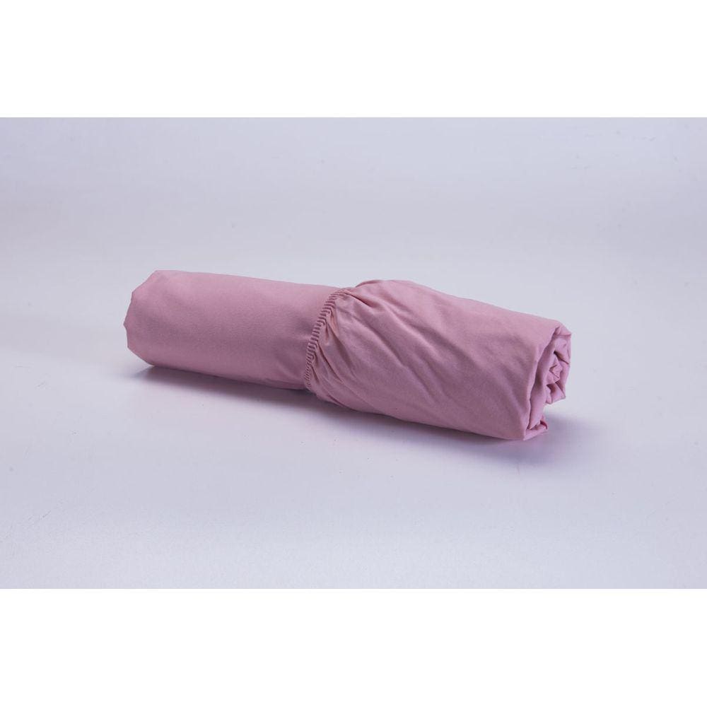 Lençol Avulso Cama Viúva 2,00mx1,10mx32cm 100% Algodão 200 Fios Ponto Palito Rosê