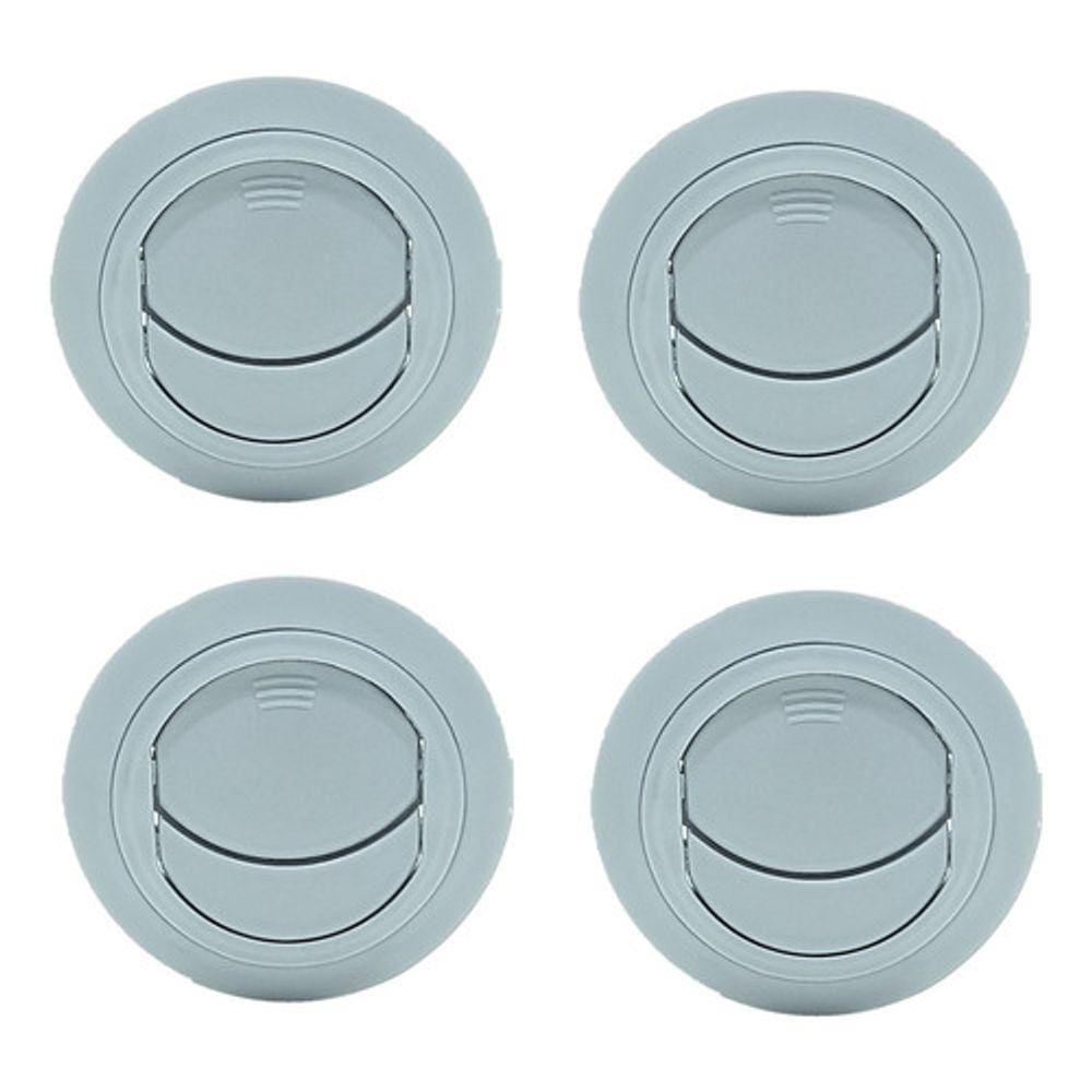 4x Difusor Ar Condicionado Master Ducato Sprinter 60mm Cinza