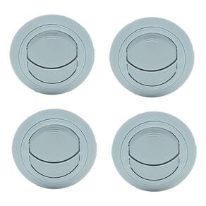4x Difusor Ar Condicionado Master Ducato Sprinter 60mm Cinza