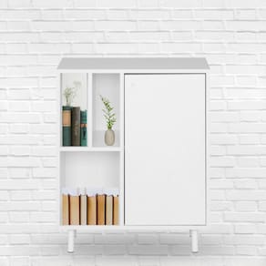 Armário Baixo Para Escritório Colab Branco