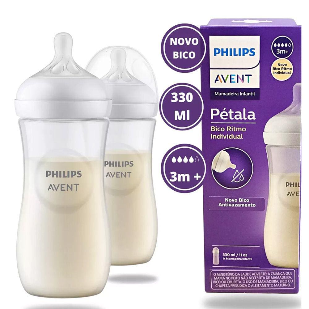 Mamadeira Pétala 3.0 330ml Transparente +3m Philips Avent