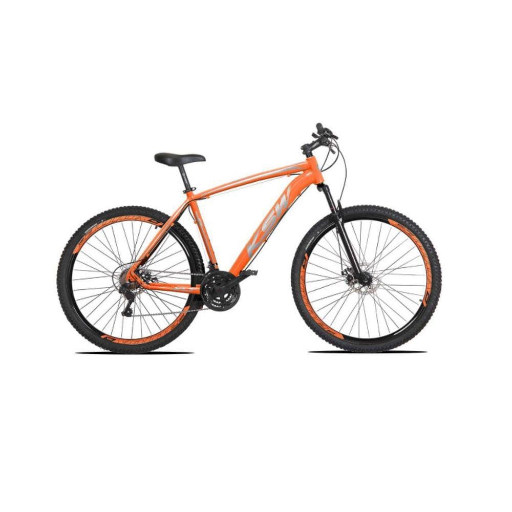 Bicicleta Aro 29 Ksw Xlt 24v Freio A Disco Suspensão Mountain Bike Alumínio - Laranja